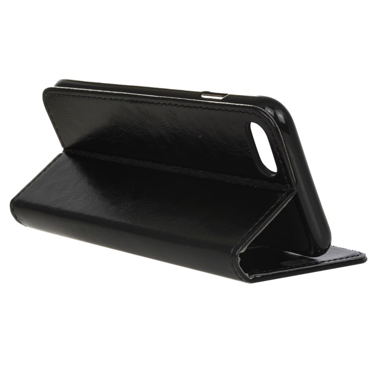 Crazy Horse Texture Wallet Stand PU Leather Case for Wiko Sunny3 - Black-7