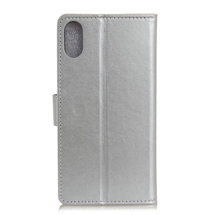 Wallet Leather Stand Case for Wiko Jerry 4 - Silver-4