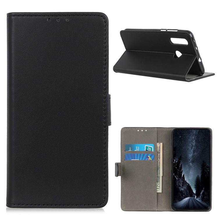 Wallet Leather Stand Phone Case for Wiko View 3 - Black-1