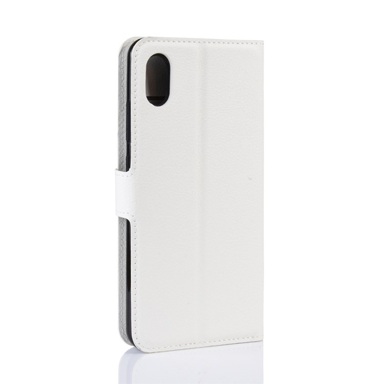 Litchi Texture Wallet Leather Stand Phone Case for Wiko Jerry 4 - White-6