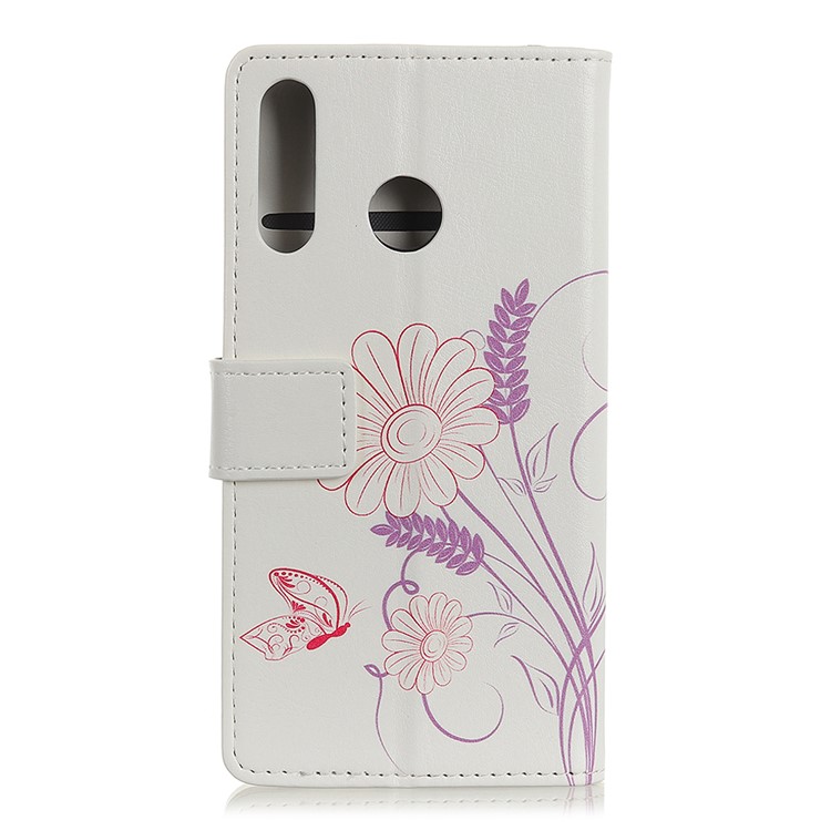 Pattern Printing Leather Phone Cover for Wiko View 3 Pro - Butterfly and Flower-2