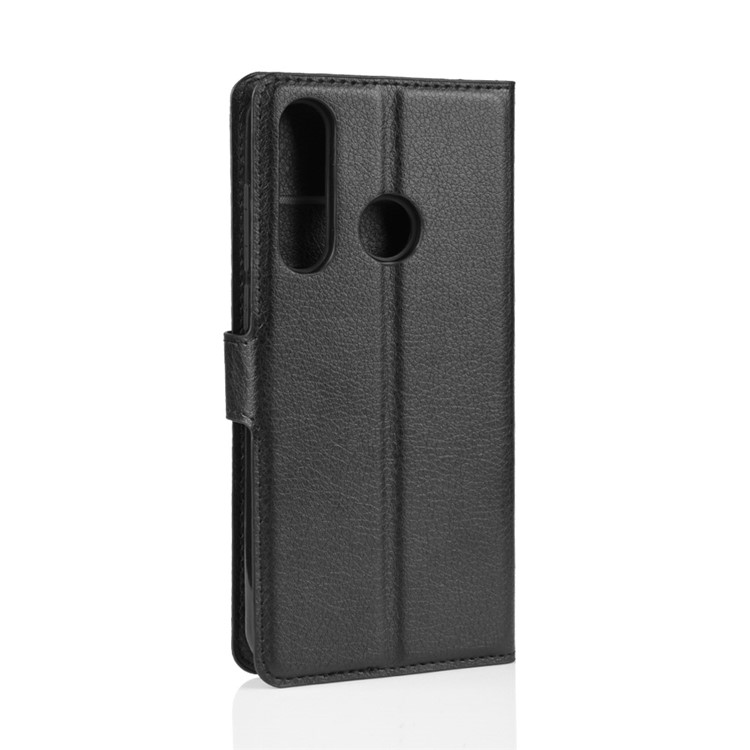 Litchi Skin Wallet Leather Stand Case for Wiko View3 Pro - Black-4