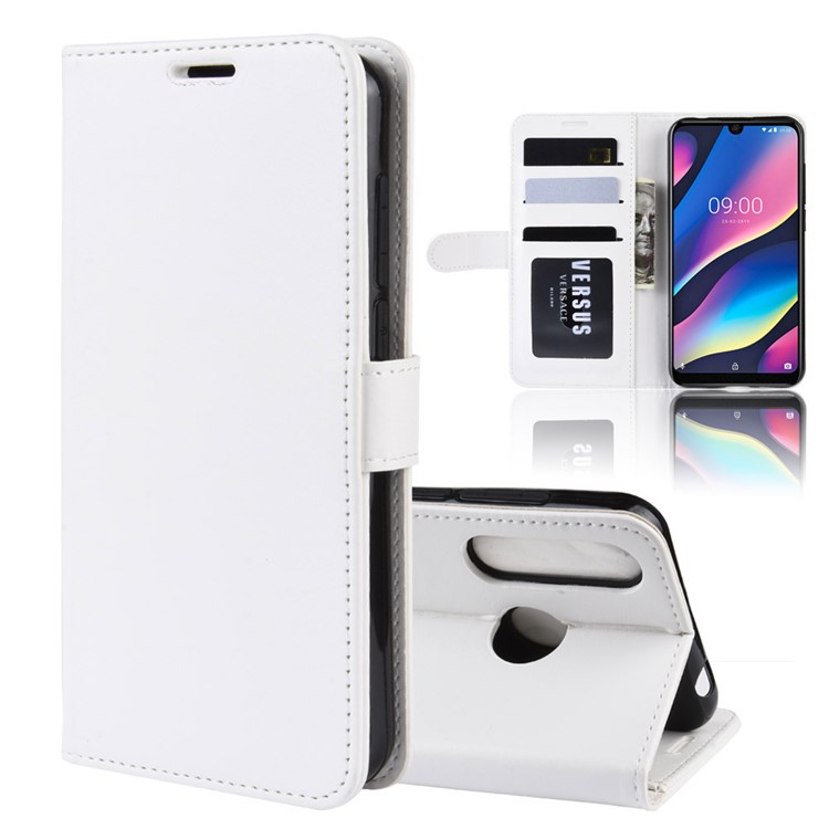 PU Leather Stand Wallet Flip Mobile Phone Case for Wiko View 3 - White-8