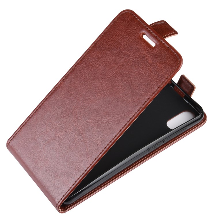 Crazy Horse Vertical Flip Leather Protective Case Shell for Wiko Y60 - Brown-3