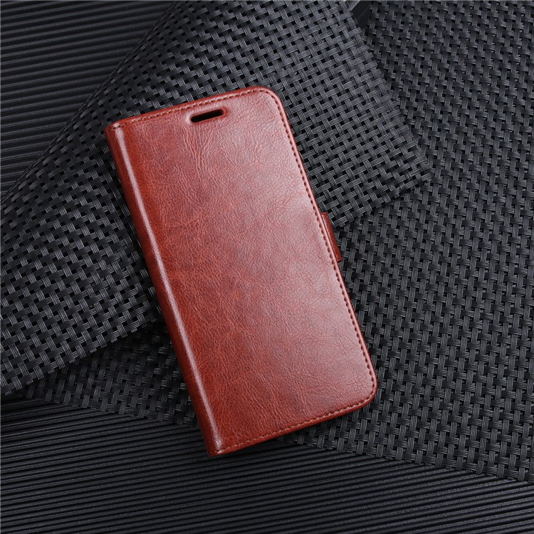 Crazy Horse Style PU Leather Stand Wallet Flip Phone Shell for Wiko Y60 - Brown-9