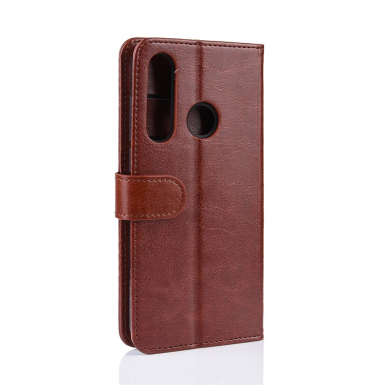 Crazy Horse Grain PU Leather Stand Wallet Flip Case for Wiko View 3 Pro - Brown-7