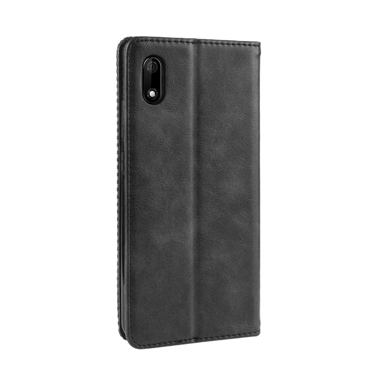 Auto-absorbed Vintage Style PU Leather Wallet Phone Casing for Wiko Jerry 4 - Black-4