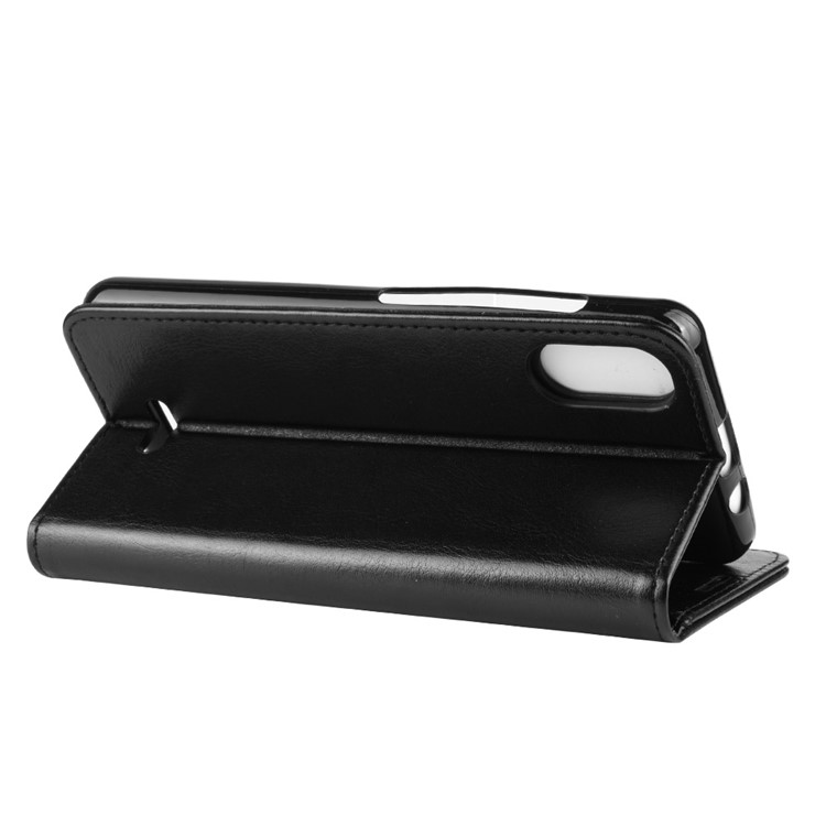 Estojo De Couro Louco Carteira Cavalo Para Wiko Ensolarado 4 Plus - Preto-8