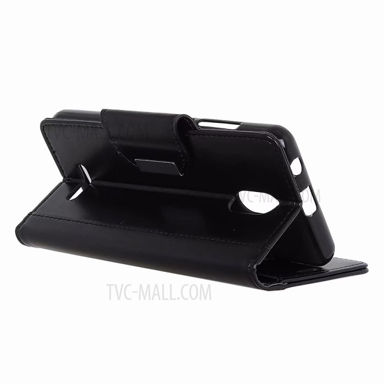 Leather Stand Case with Card Slots for Wiko Sunny5 - Black-3