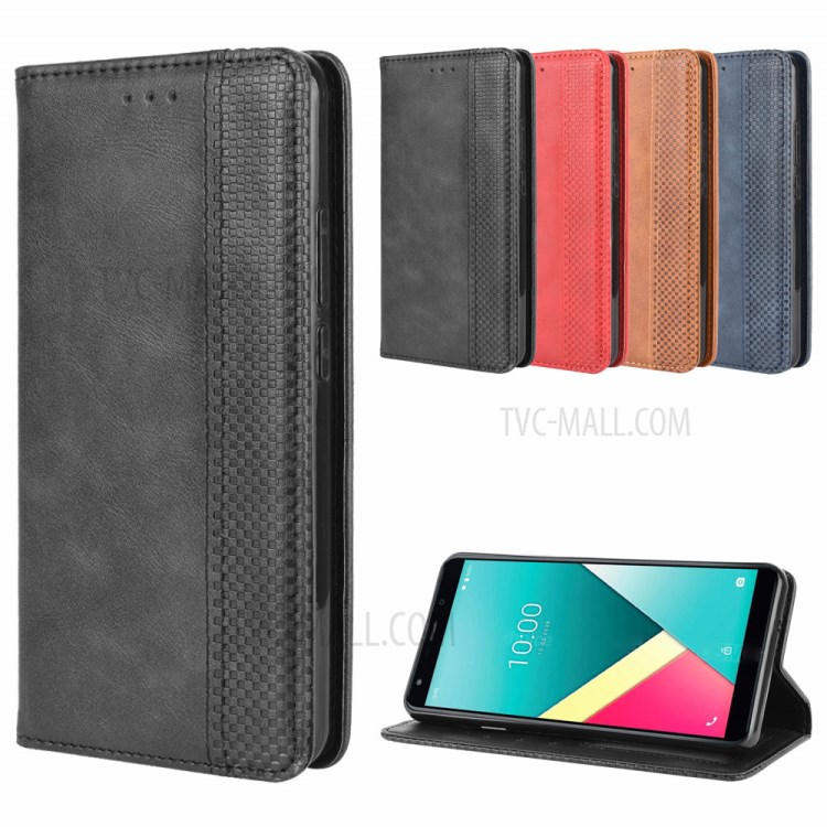 Vintage Style Leather Wallet Case for Wiko Y61 - Black-12