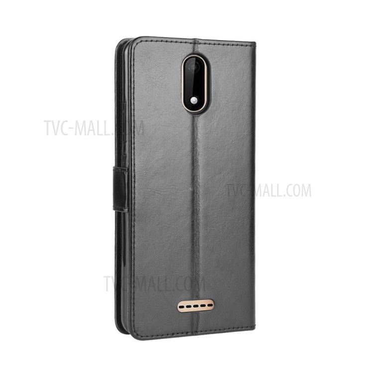 Crazy Horse Leather Wallet Case for Wiko Sunny5 - Black-7