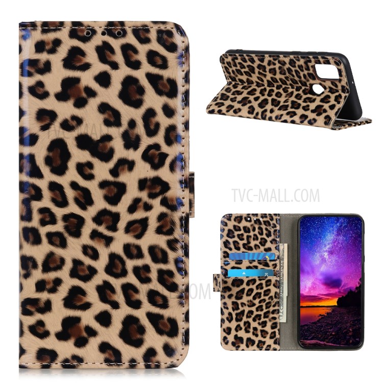 Leopard Pattern Wallet Stand Leather Shell for Wiko View 5/View 5 Plus Case-1