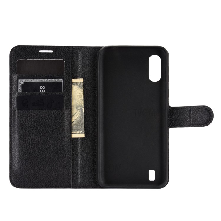 Litchi Texture Leather Wallet Phone Protective Case for Wiko Y81 - Black-2