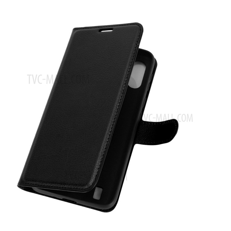 Litchi Texture Leather Wallet Phone Protective Case for Wiko Y81 - Black-5
