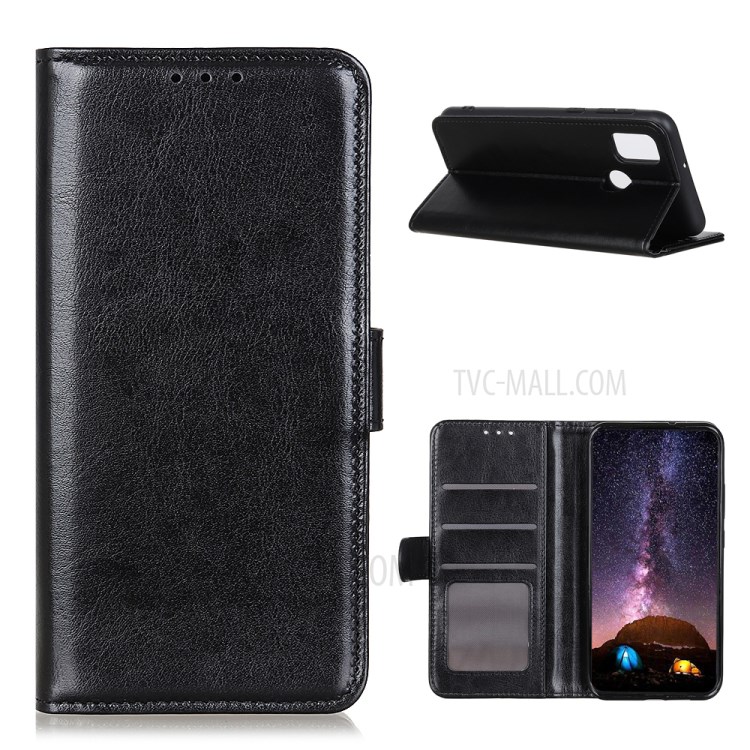 Magnetic Crazy Horse Texture Leather Wallet Stand Phone Cover for Wiko View 5/View 5 Plus - Black-1