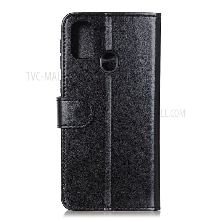 Magnetic Crazy Horse Texture Leather Wallet Stand Phone Cover for Wiko View 5/View 5 Plus - Black-3
