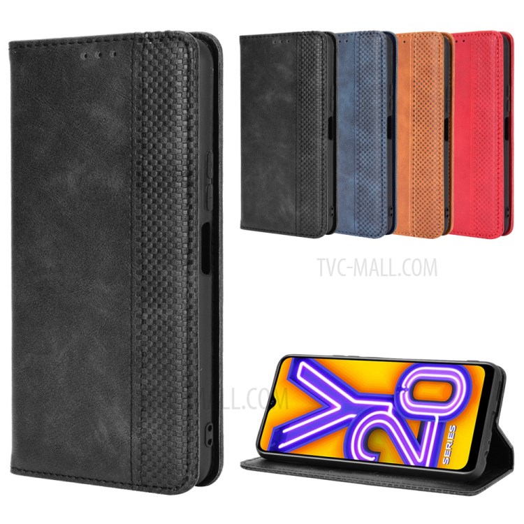 Automatic Absorption Vintage Style Wallet Leather Stand Phone Cover Case for Wiko View 5/View 5 Plus - Black-9