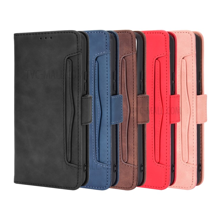 Multiple Card Slots Leather Wallet Mobile Phone Case for Wiko View5/View5 Plus - Black-11