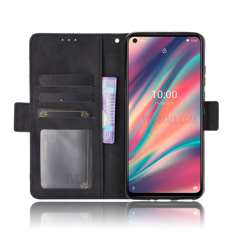 Multiple Card Slots Leather Wallet Mobile Phone Case for Wiko View5/View5 Plus - Black-4