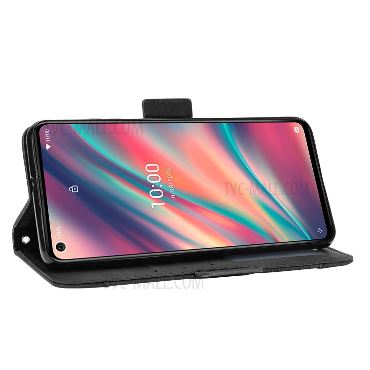 Multiple Card Slots Leather Wallet Mobile Phone Case for Wiko View5/View5 Plus - Black-5