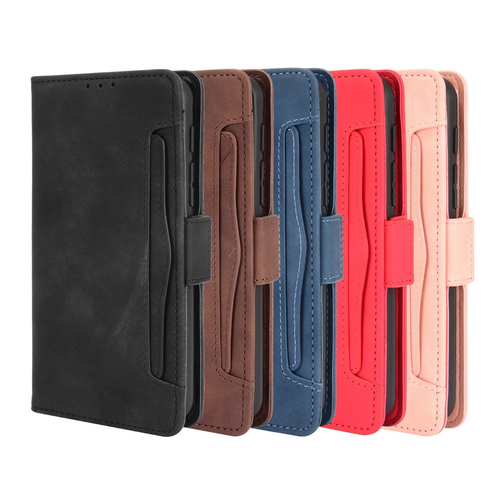 Multiple Card Slots Design Wallet Stand Leather Protection Phone Case Shell for Wiko Y62 - Black-10