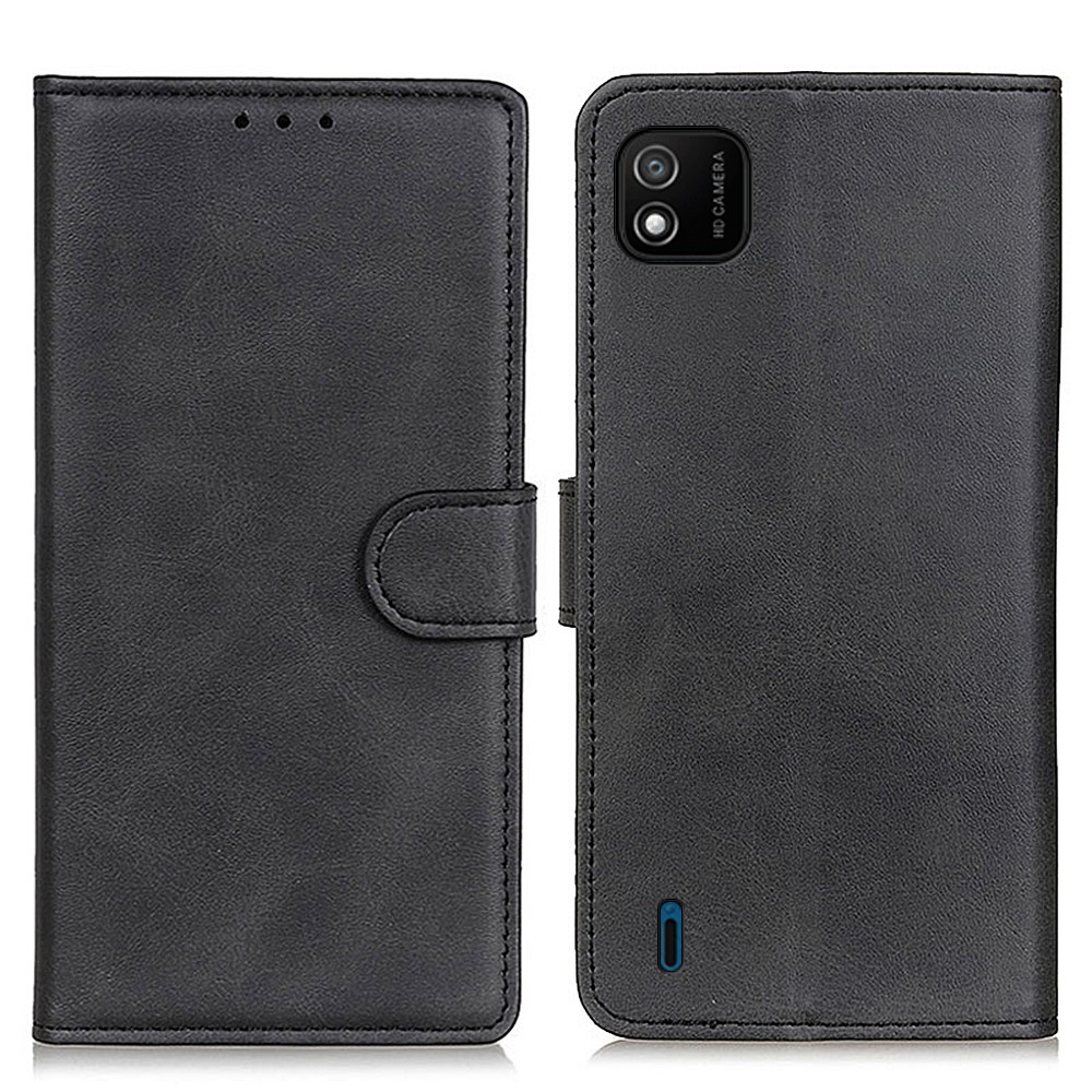 Wallet Design PU Leather Stand Protective Cover Mobile Phone Case for Wiko Y62 - Black-1