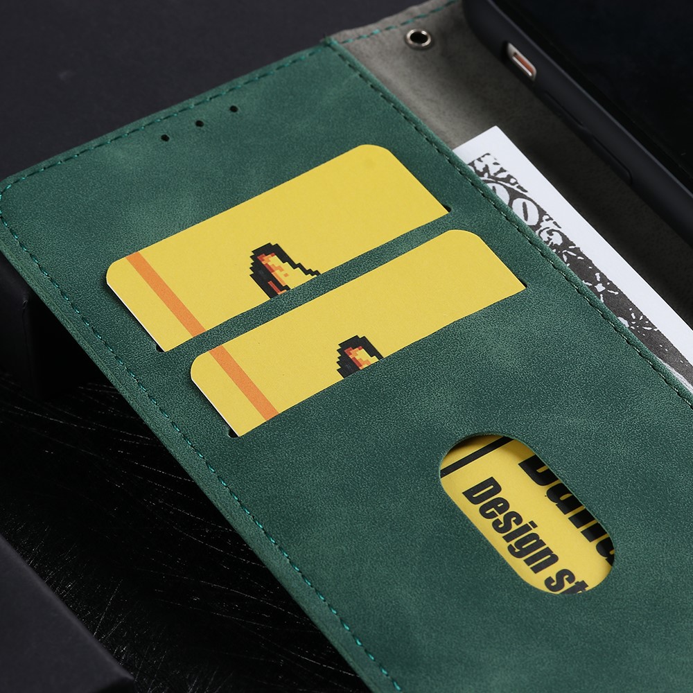 For Wiko Y82 PU Leather + TPU Inner Shell Skin-touch Feeling Shockproof Function Wallet Stand Flip Cover - Green-11