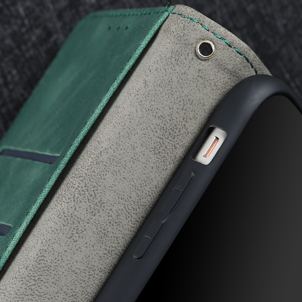For Wiko Y82 PU Leather + TPU Inner Shell Skin-touch Feeling Shockproof Function Wallet Stand Flip Cover - Green-14