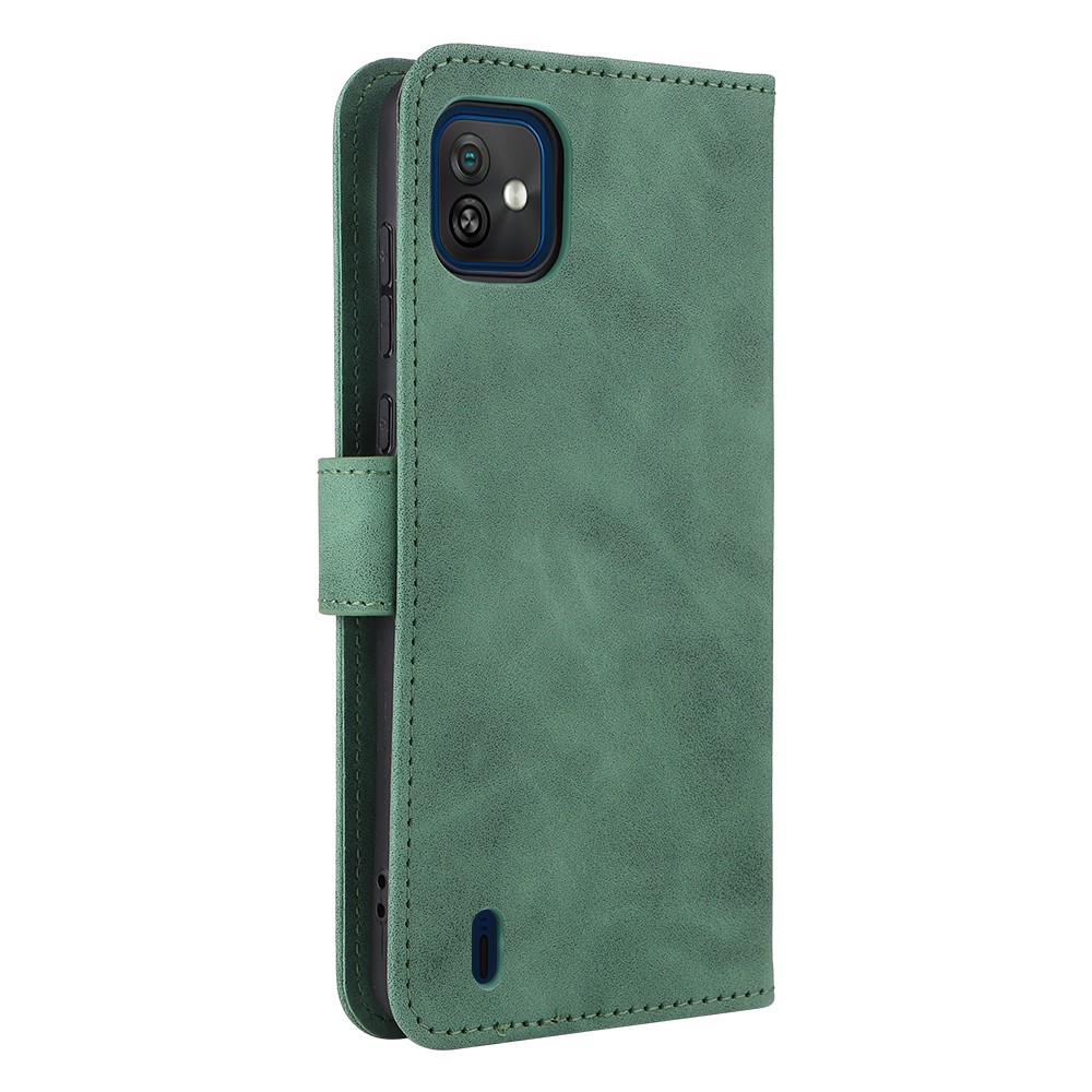 For Wiko Y82 PU Leather + TPU Inner Shell Skin-touch Feeling Shockproof Function Wallet Stand Flip Cover - Green-7