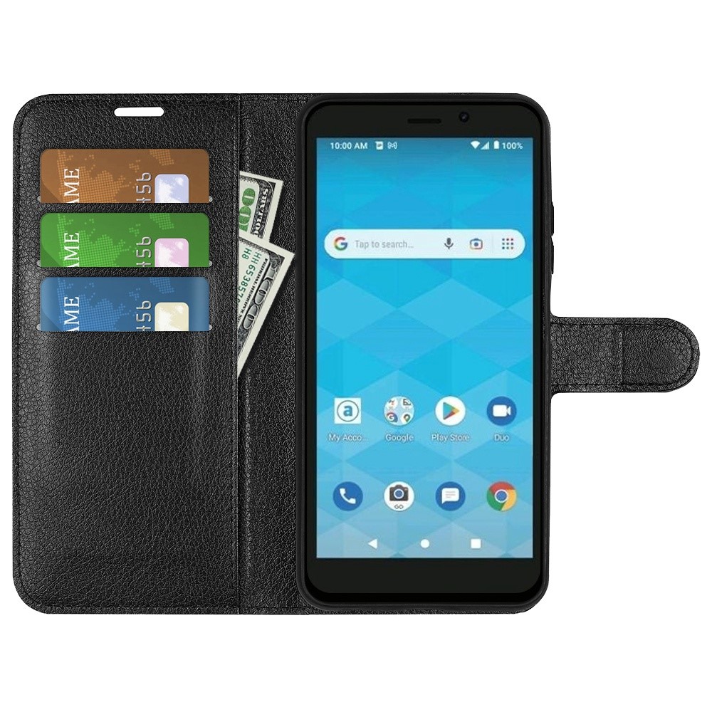 For Wiko Life 3/U316AT Stand Wallet Litchi Texture PU Leather + TPU Full Protection Phone Case - Black-2