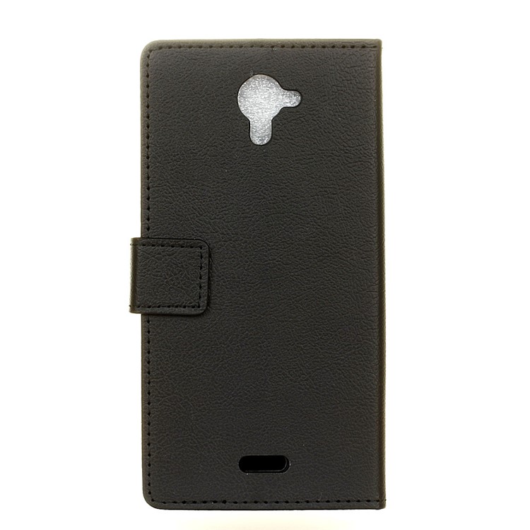 Wallet Leather Stand Case for Wiko U Feel Fab - Black-2