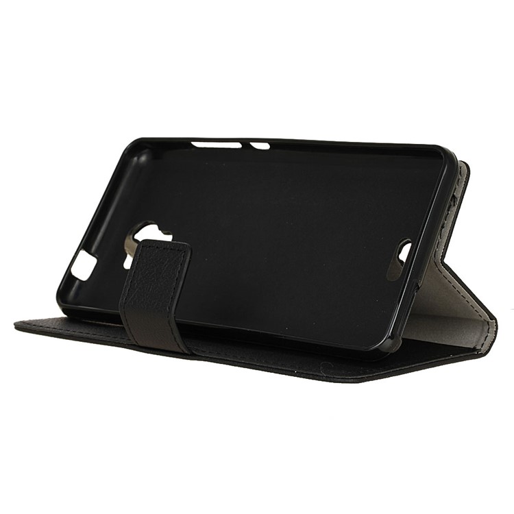 Wallet Leather Stand Case for Wiko U Feel Fab - Black-4