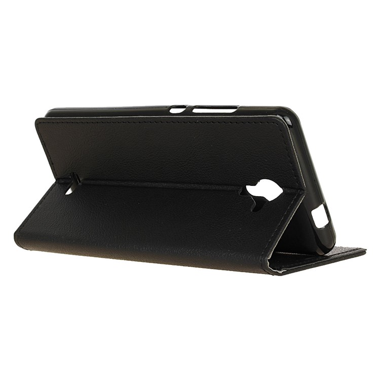 Wallet Leather Stand Case for Wiko U Feel Fab - Black-5