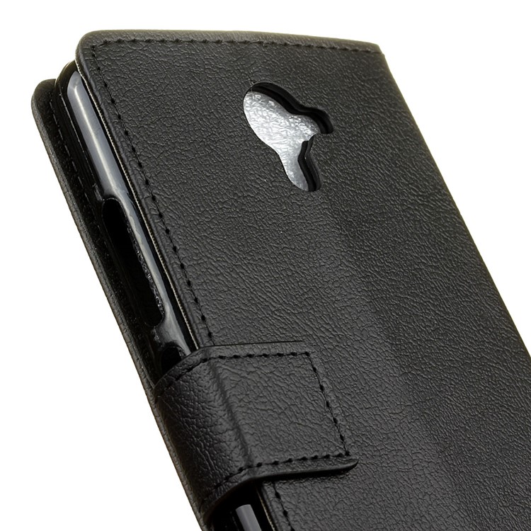 Wallet Leather Stand Case for Wiko U Feel Fab - Black-7