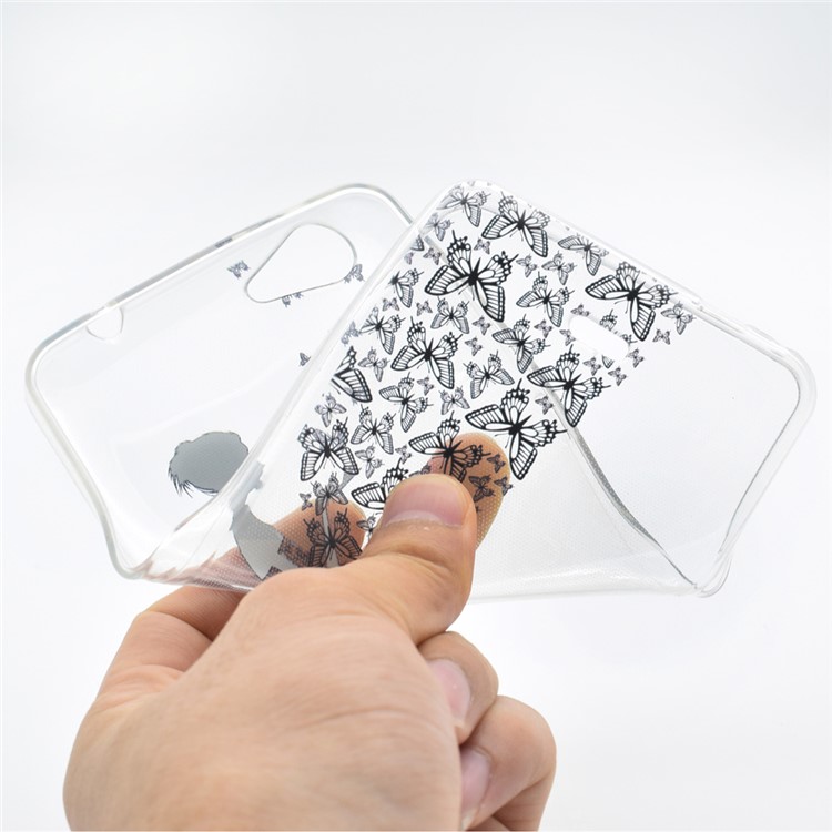 Pattern Printing TPU Case for Wiko Pulp Fab 4G - Butterfly Girl-5
