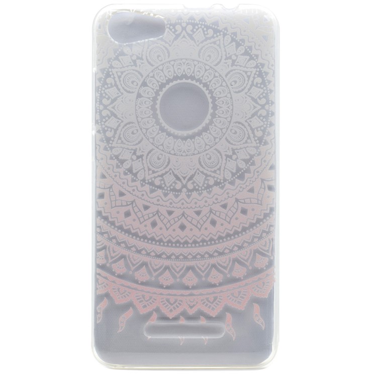 Pattern Printing TPU Case for Wiko Lenny 2 - Pink Mandala Pattern-1
