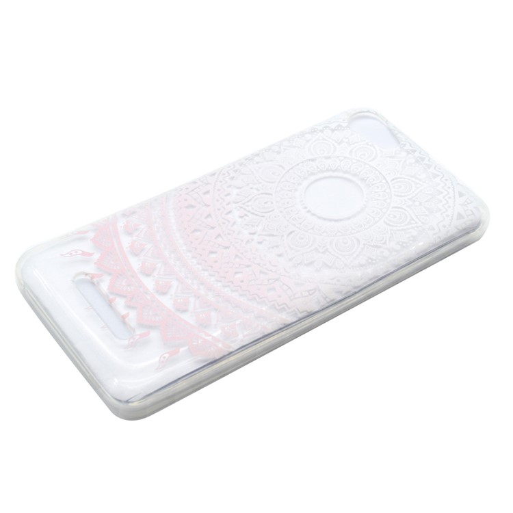Pattern Printing TPU Case for Wiko Lenny 2 - Pink Mandala Pattern-2