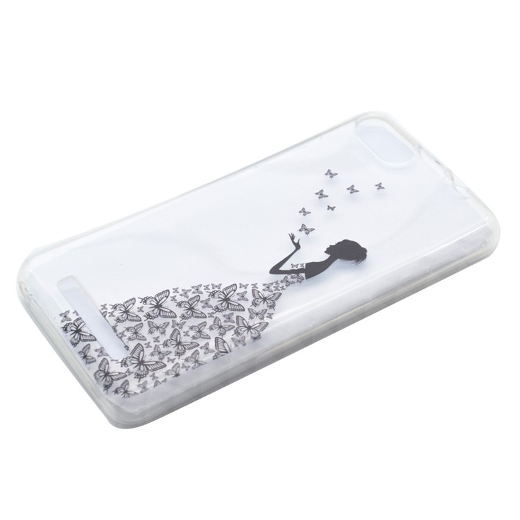 Fashion Patterned Soft TPU Case for Wiko Lenny 3 - Girl and Butterflies-2