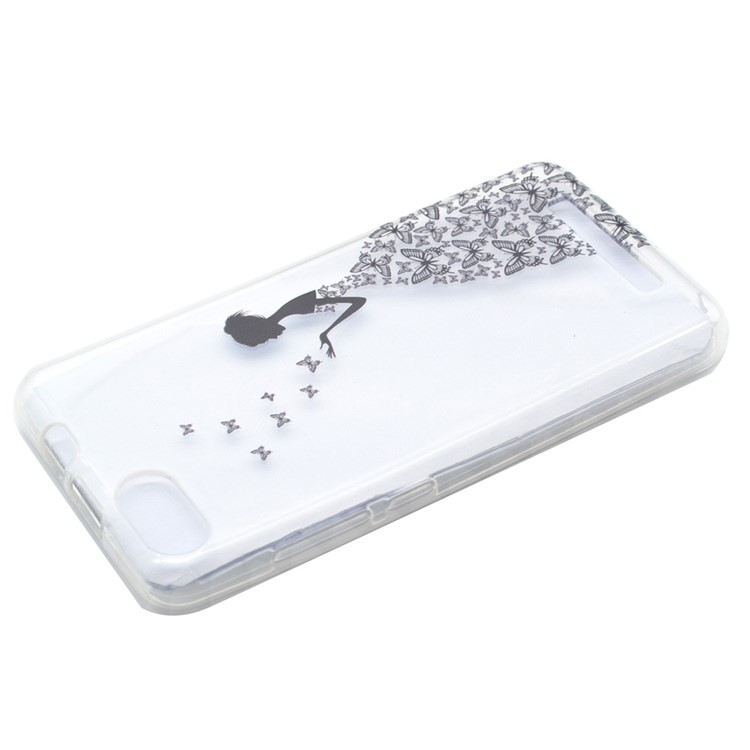 Fashion Patterned Soft TPU Case for Wiko Lenny 3 - Girl and Butterflies-3