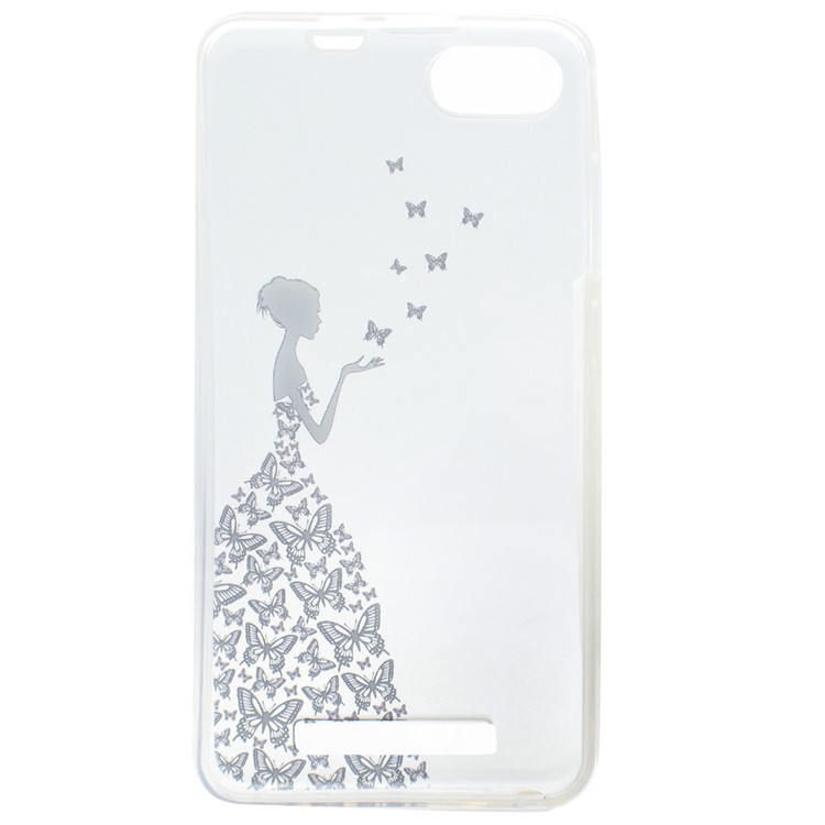 Fashion Patterned Soft TPU Case for Wiko Lenny 3 - Girl and Butterflies-4