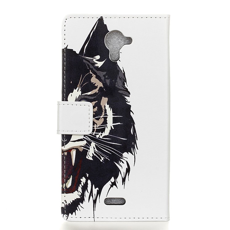 Wallet Leather Stand Case for Wiko U Feel Fab - Fierce Tiger-2