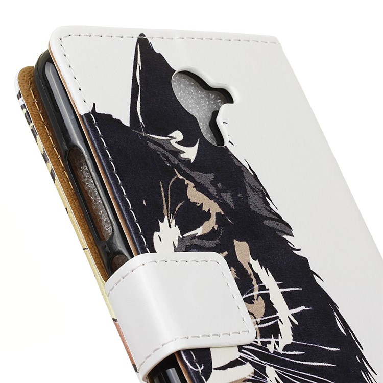 Wallet Leather Stand Case for Wiko U Feel Fab - Fierce Tiger-3