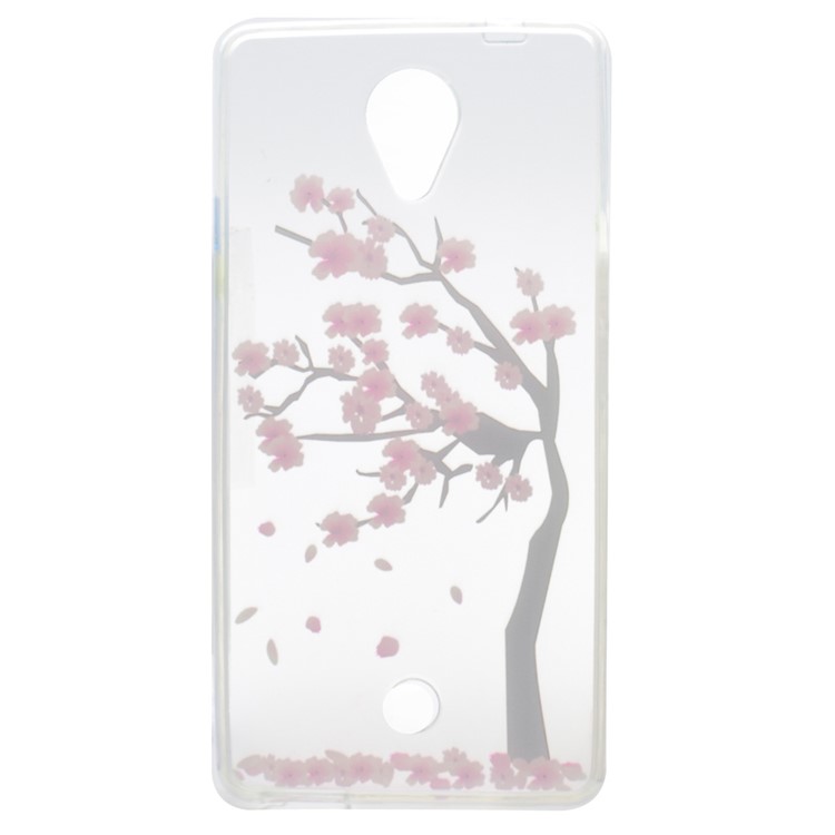 Pattern Printing TPU Case for Wiko U Feel - Tree with Flowers-4