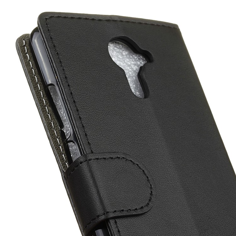 Wallet Leather Stand Case for Wiko U Feel Prime - Black-3