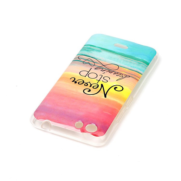 Pattern Printing IMD TPU Case for Wiko Rainbow Jam - Quote Never Stop Dreaming-3