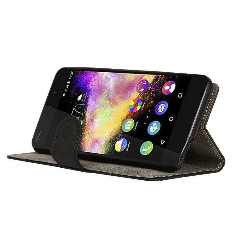 Wallet Leather Stand Case for Wiko U Feel Go - Black-5