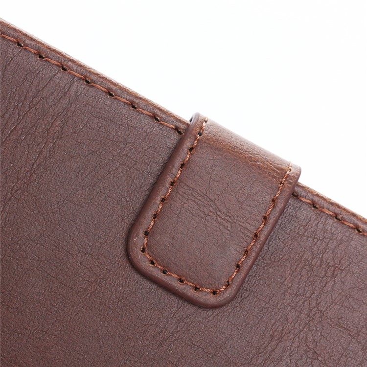 Vintage Flip Stand Leather Wallet Phone Case for Wiko U Feel Go - Coffee-6
