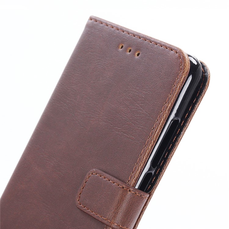 Vintage Flip Stand Leather Wallet Phone Case for Wiko U Feel Go - Coffee-8