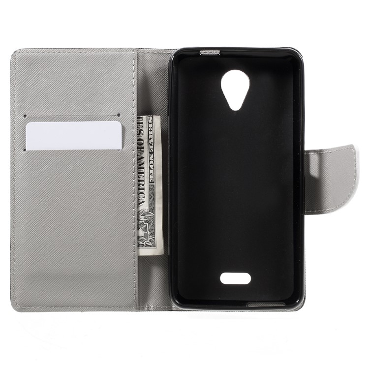 Pattern Printing Leather Wallet Mobile Case for Wiko Freddy - Do Not Touch My Phone-6
