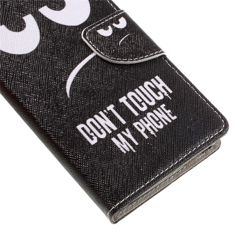 Pattern Printing Leather Wallet Mobile Case for Wiko Freddy - Do Not Touch My Phone-7